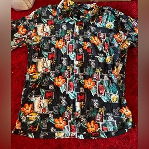 Hawaiian Print Button Up